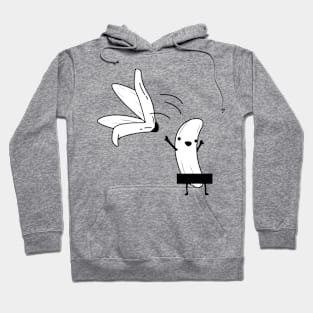 Crazy banana, black & white Hoodie